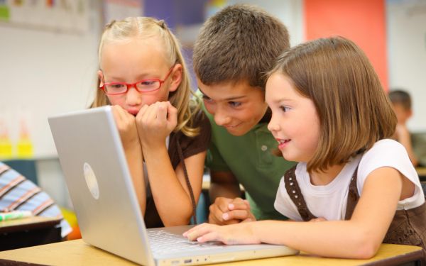 Children in a classroom.